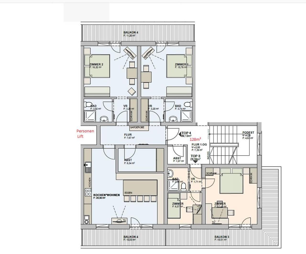 Aparthotel Brandtnerhof Betriebe Waidring Pokoj fotografie