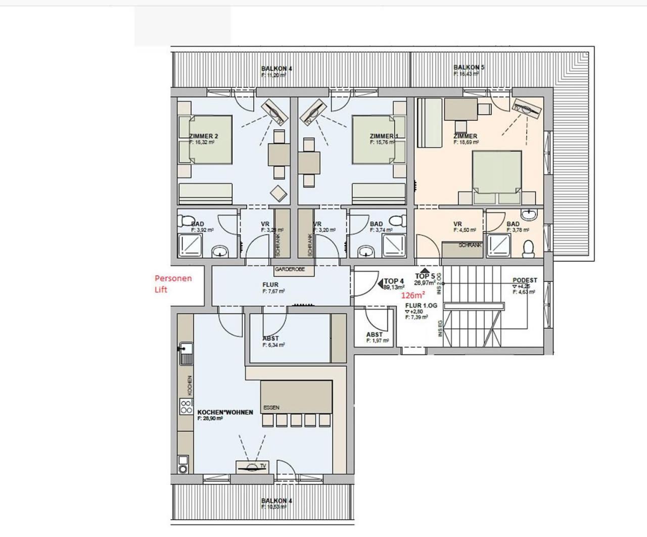 Aparthotel Brandtnerhof Betriebe Waidring Pokoj fotografie